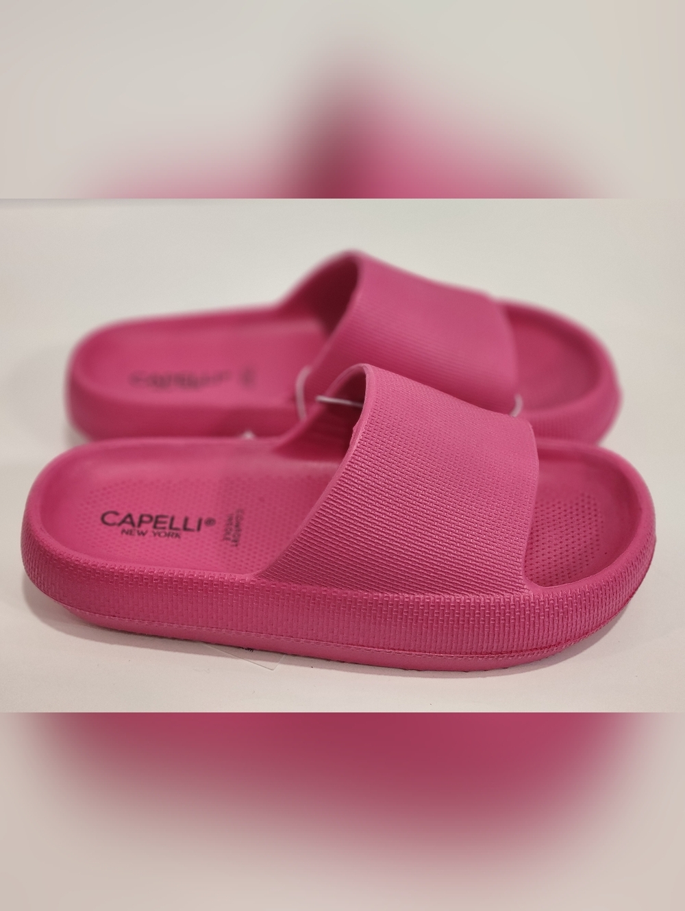 Capelli of New York Fuchsia Slide Sandals